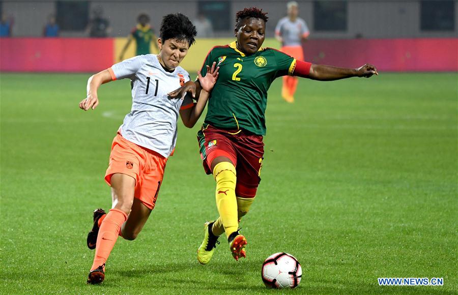 (SP)CHINA-WUHAN-FOOTBALL-INTERNATIONAL WOMEN'S FOOTBALL TOURNAMENT WUHAN 2019 FINAL-CHINA VS CAMEROON