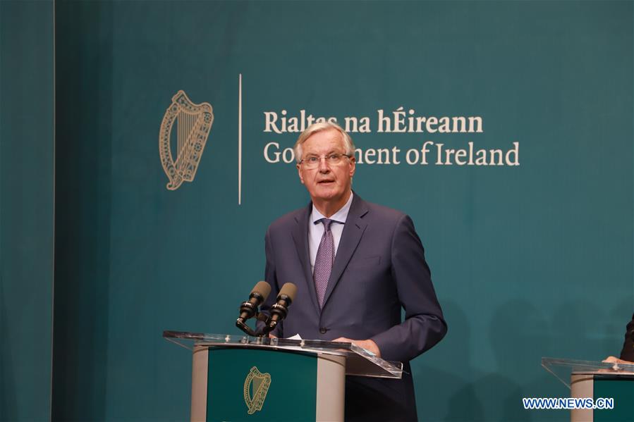 IRELAND-DUBLIN-BARNIER-VARADKAR MEETING