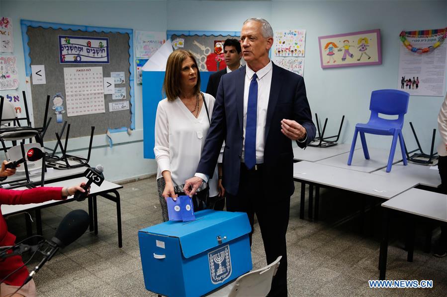 ISRAEL-ROSH HAAYIN-ELECTION-VOTE-BENNY GANTZ