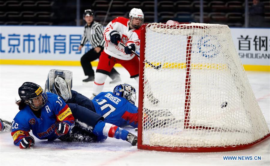 (SP)CHINA-BEIJING-ICE HOCKEY-IIHF-WOMEN'S WORLD CHAMPIONSHIP DIVISION I GROUP B(CN)
