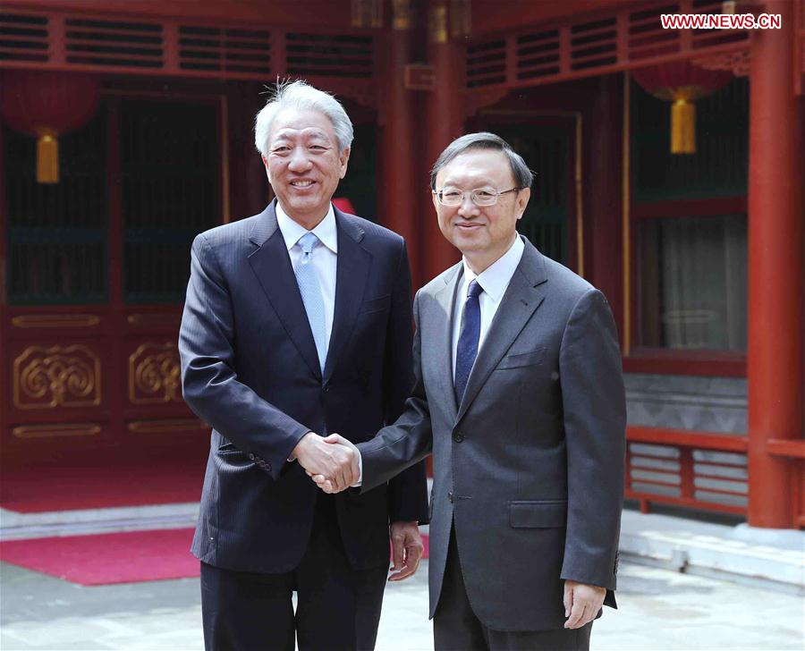 CHINA-BEIJING-YANG JIECHI-SINGAPOREAN DEPUTY PM-MEETING (CN)