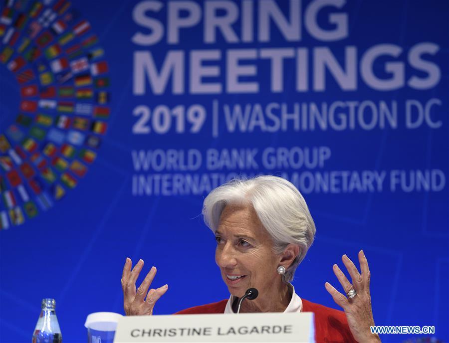 U.S.-WASHINGTON-IMF-CHRISTINE LAGARDE-PRESS CONFERENCE