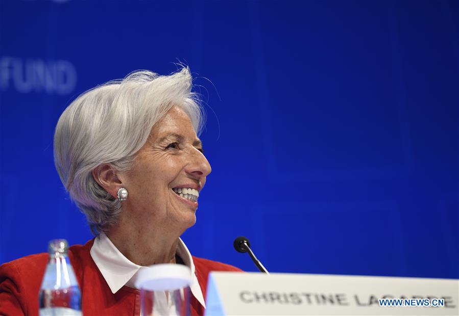 U.S.-WASHINGTON-IMF-CHRISTINE LAGARDE-PRESS CONFERENCE