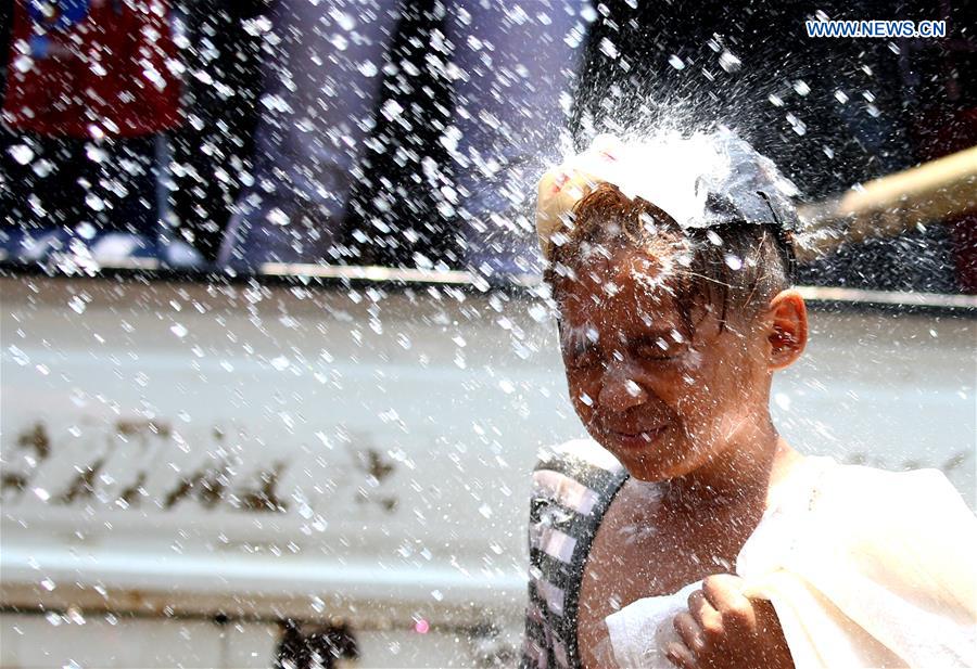 MYANMAR-YANGON-WATER FESTIVAL