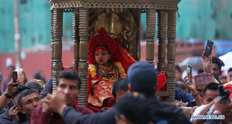 NEPAL-KATHMANDU-SETO MACHHENDRANATH CHARIOT FESTIVAL-THIRD DAY