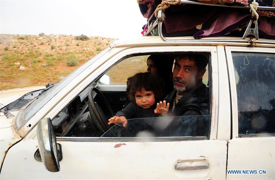 SYRIA-HOMS-RUKBAN CAMP-CIVILIANS-ARRIVAL