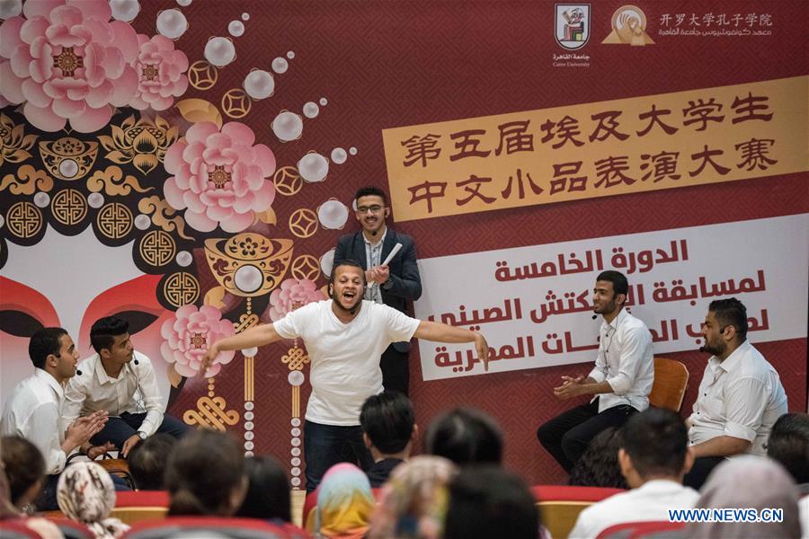 EGYPT-CAIRO-CHINESE-LANGUAGE COMEDY COMPETITION-EGYPTIAN COLLEGE STUDENTS