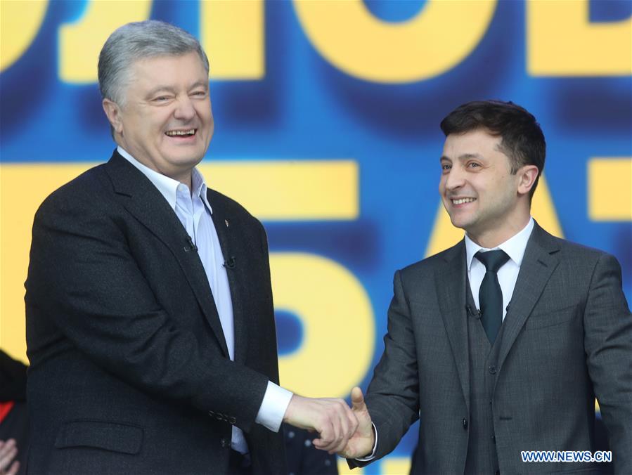 UKRAINE-KIEV-PRESIDENTIAL CANDIDATES-DEBATE