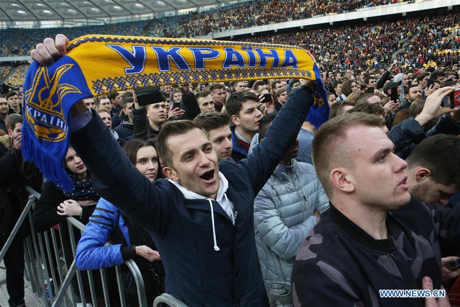 UKRAINE-KIEV-PRESIDENTIAL CANDIDATES-DEBATE