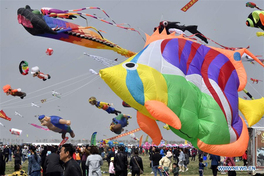 36th Weifang Int'l Kite Festival kicks off in E China's Shandong
