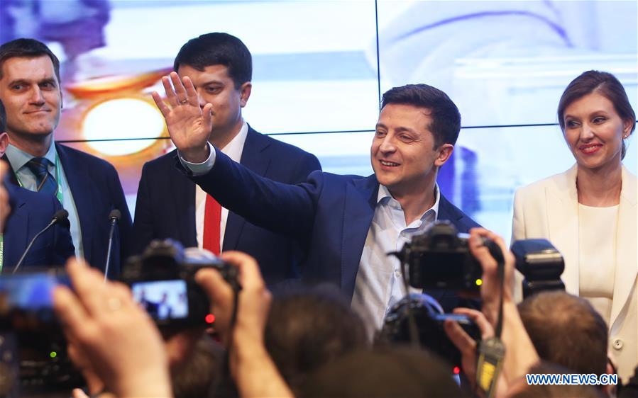 UKRAINE-KIEV-ZELENSKY-PRESIDENTIAL ELECTION-WINNING