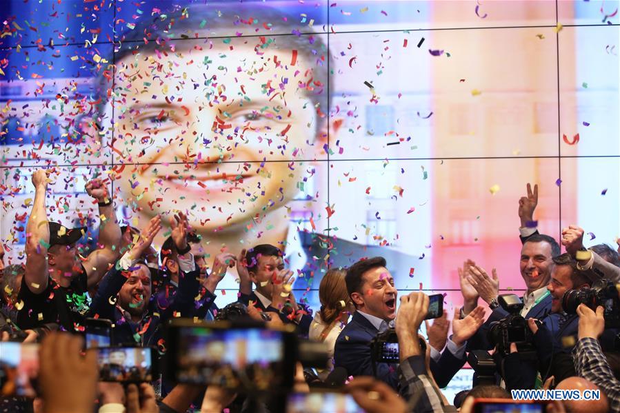UKRAINE-KIEV-ZELENSKY-PRESIDENTIAL ELECTION-WINNING