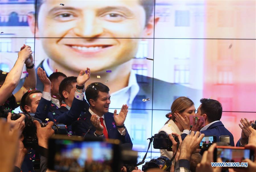 UKRAINE-KIEV-ZELENSKY-PRESIDENTIAL ELECTION-WINNING