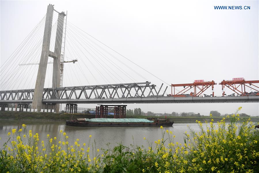 CHINA-ANHUI-RAILWAY BRIDGE-CONSTRUCTION (CN)