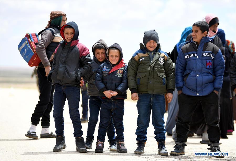 SYRIA-HOMS-RUKBAN CAMP-CIVILIANS-ARRIVAL