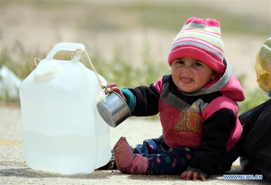 SYRIA-HOMS-RUKBAN CAMP-CIVILIANS-ARRIVAL