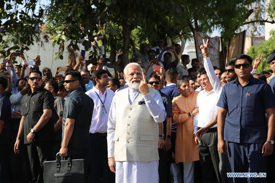INDIA-AHMEDABAD-ELECTIONS-PM-VOTE