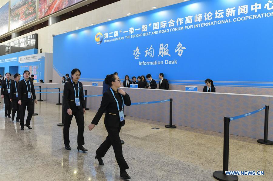 CHINA-BEIJING-BELT AND ROAD FORUM-MEDIA CENTER-TRIAL OPERATION (CN)