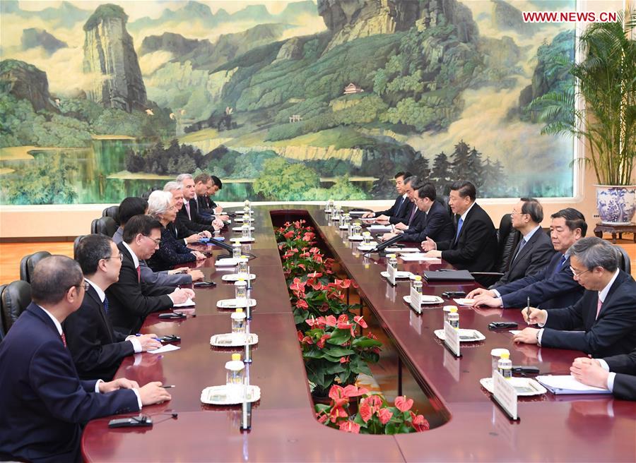 (BRF)CHINA-BEIJING-BELT AND ROAD FORUM-XI JINPING-IMF-MANAGING DIRECTOR-MEETING (CN)