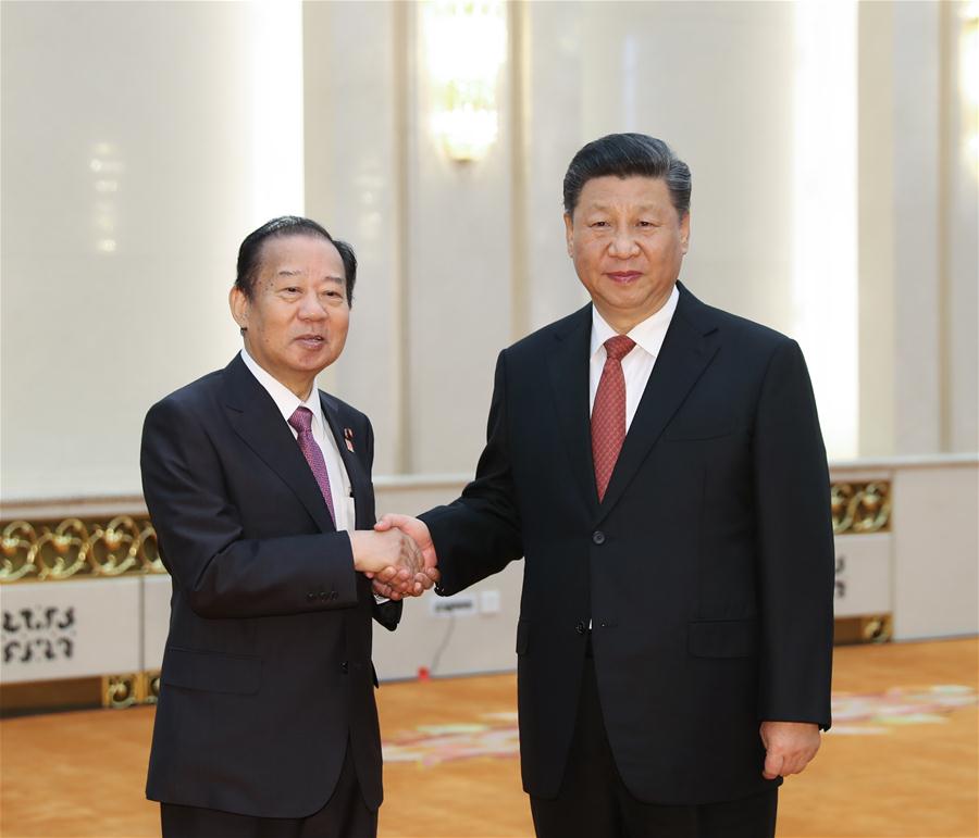 (BRF)CHINA-BEIJING-BELT AND ROAD FORUM-XI JINPING-JAPANESE PM’S SPECIAL ENVOY-MEETING (CN)     