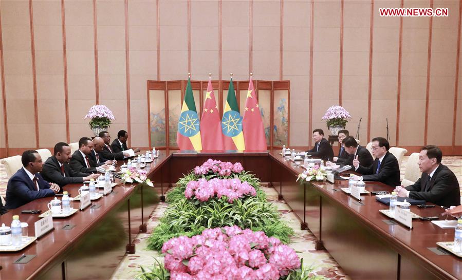 (BRF)CHINA-BEIJING-BELT AND ROAD FORUM-LI KEQIANG-ETHIOPIAN PM-MEETING (CN)
