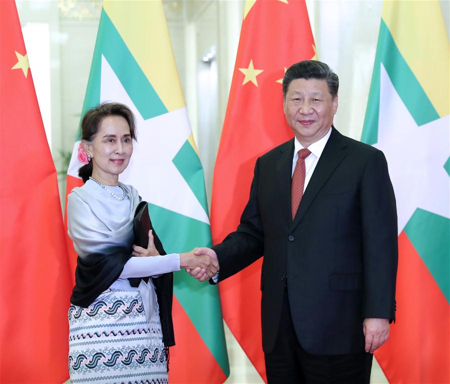 (BRF)CHINA-BEIJING-BELT AND ROAD FORUM-XI JINPING-MYANMAR’S STATE COUNSELOR-MEETING (CN)     