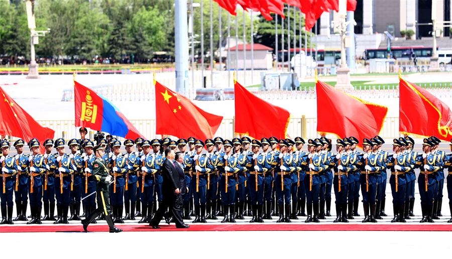 (BRF)CHINA-BEIJING-XI JINPING-MONGOLIAN PRESIDENT-TALKS (CN)