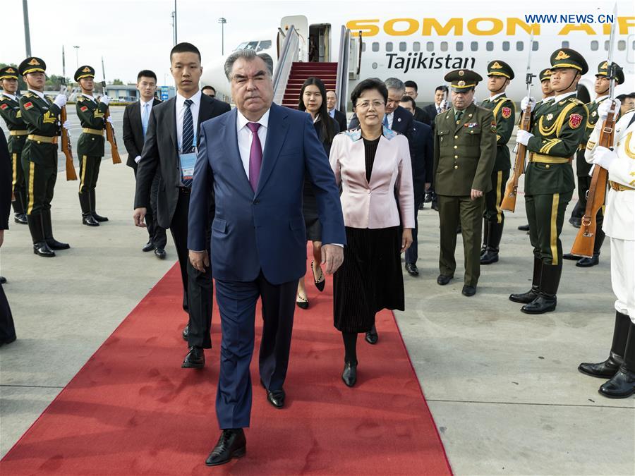 (BRF)CHINA-BEIJING-BELT AND ROAD FORUM-TAJIK PRESIDENT-ARRIVAL (CN)