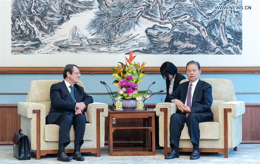 (BRF)CHINA-BEIJING-ZHAO LEJI-CYPRIOT PRESIDENT-MEETING (CN)