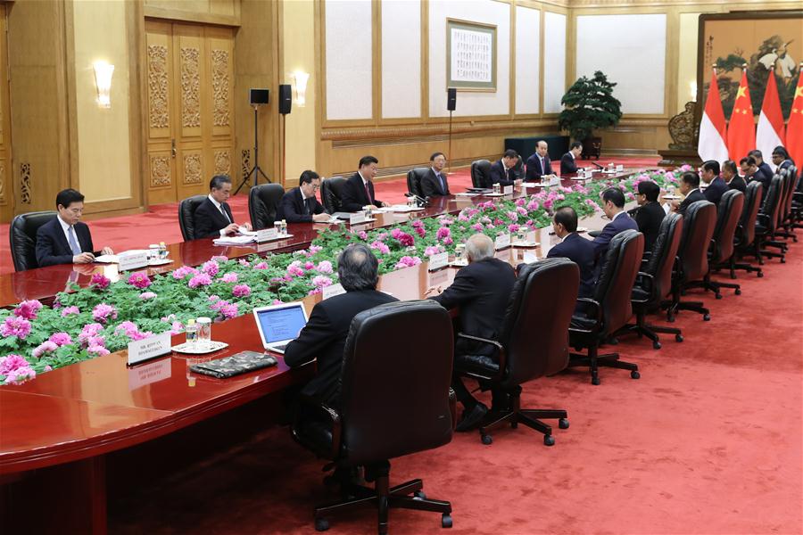 (BRF)CHINA-BEIJING-XI JINPING-INDONESIAN VICE PRESIDENT-MEETING (CN)