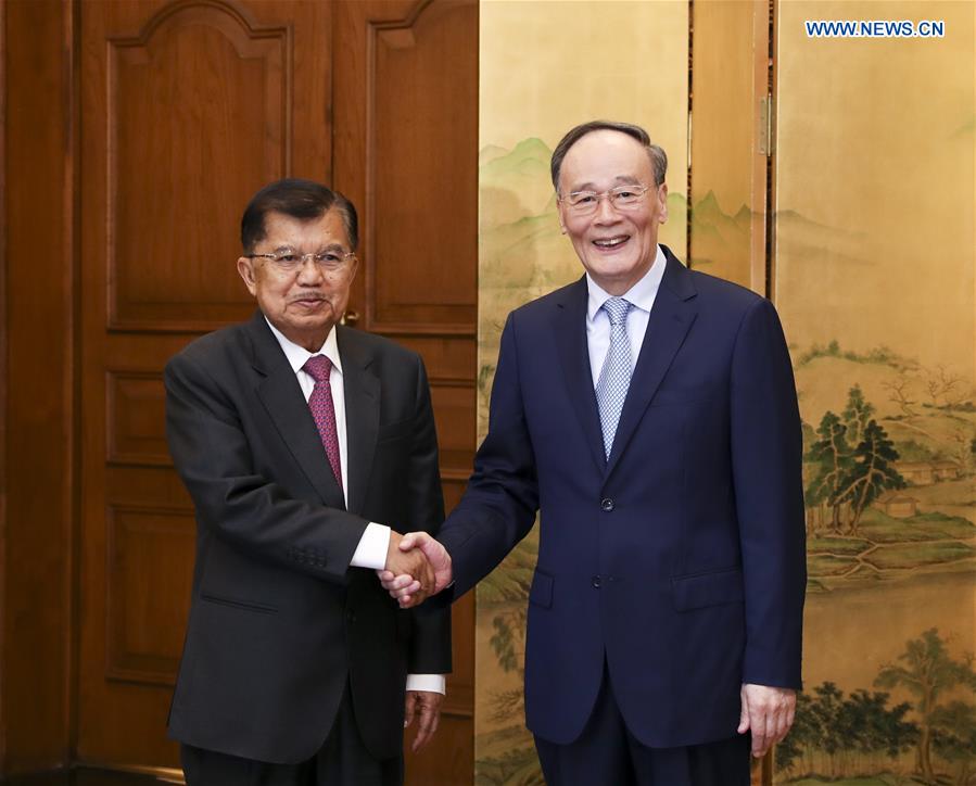 (BRF)CHINA-BEIJING-WANG QISHAN-INDONESIAN VICE PRESIDENT-MEETING (CN)