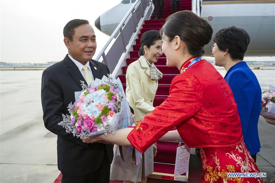 (BRF)CHINA-BEIJING-BELT AND ROAD FORUM-THAI PM-ARRIVAL (CN)