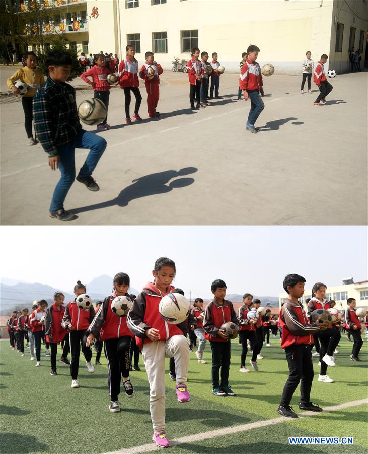 (SP)CHINA-SHANXI-LICHENG-HUANGYADONG SCHOOL-FOOTBALL(CN)