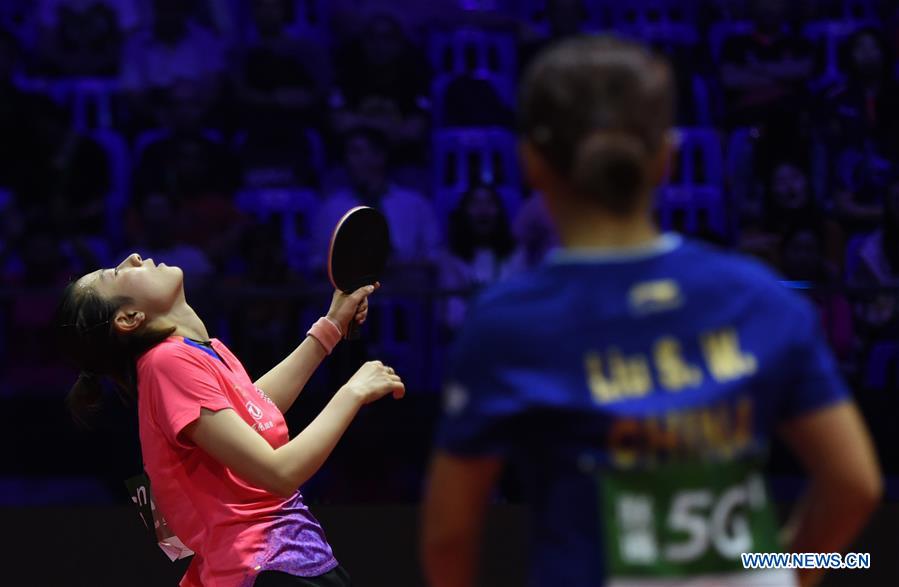 Highlights of women's singles semifinal match at 2019 ITTF World Table Tennis Championships
