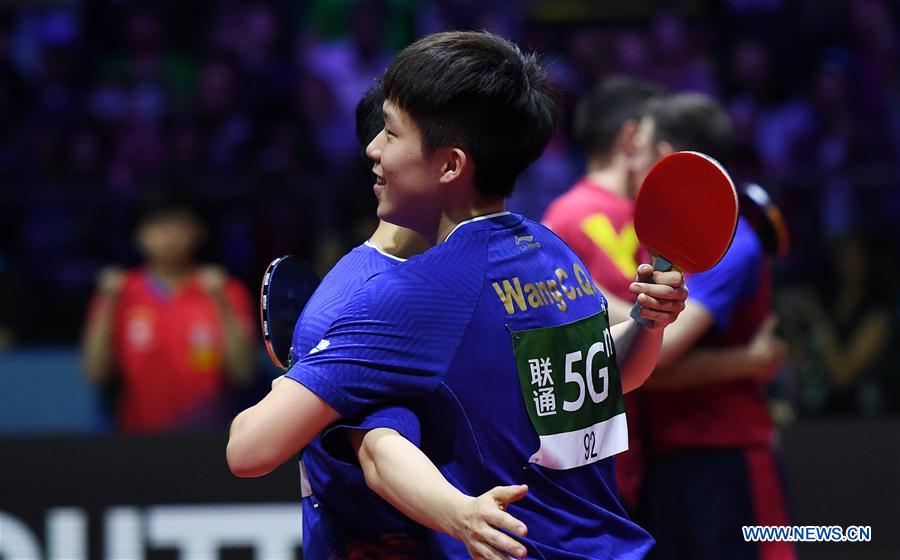Highlights of men's doubles final match at 2019 ITTF World Table Tennis Championships Xinhua
