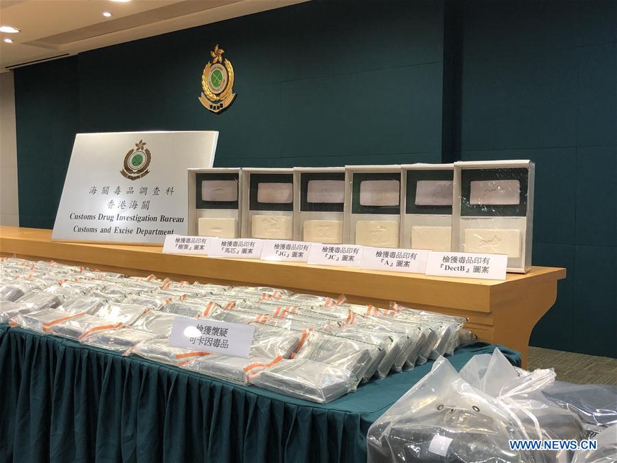 CHINA-HONG KONG-CUSTOMS-DRUG-COCAINE-SEIZURE (CN)