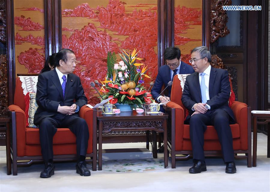 CHINA-BEIJING-HU CHUNHUA-JAPANESE PM'S SPECIAL ENVOY-MEETING (CN)