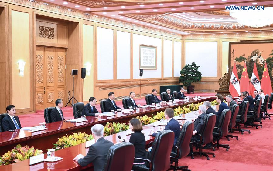 CHINA-BEIJING-XI JINPING-AUSTRIAN CHANCELLOR-MEETING (CN)