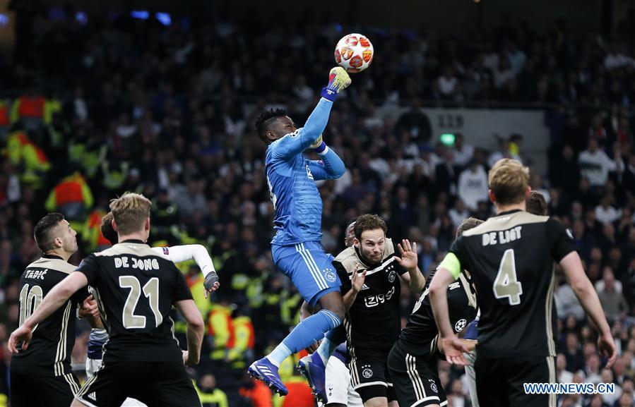 (SP)BRITAIN-LONDON-FOOTBALL-UEFA CHAMPIONS LEAGUE-TOTTENHAM HOTSPUR VS AJAX