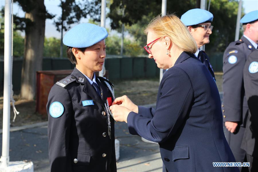 CYPRUS-NICOSIA-UN-POLICE-MEDALS-AWARDING