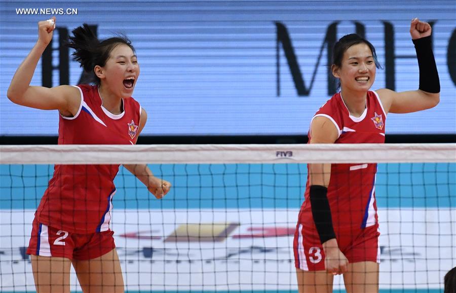 (SP)CHINA-TIANJIN-ASIAN WOMEN'S CLUB VOLLEYBALL CHAMPIONSHIP-KAZ VS PRK (CN)