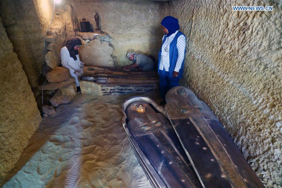 EGYPT-GIZA-PYRAMID-PHARAONIC TOMBS-DISCOVERY