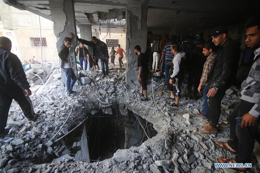 MIDEAST-GAZA-AIRSTRIKES