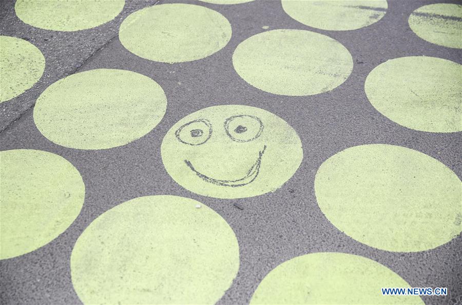 GERMANY-BERLIN-GREEN DOTTED STREET AREA