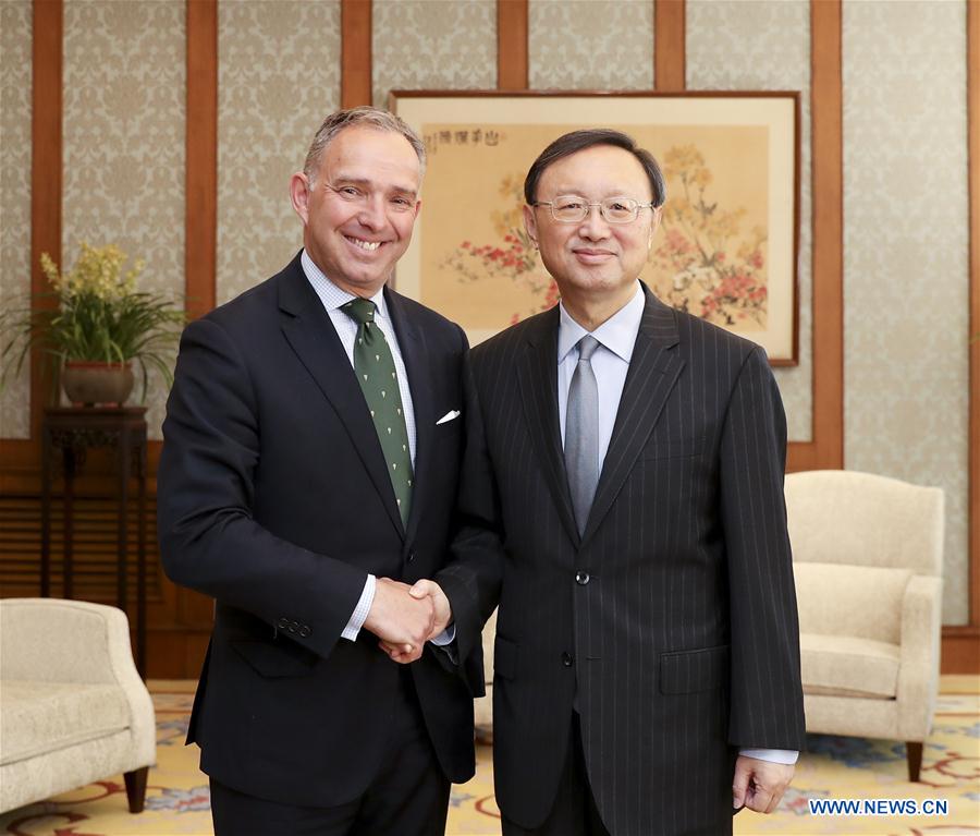 CHINA-BEIJING-YANG JIECHI-BRITISH CABINET SECRETARY-MEETING (CN)