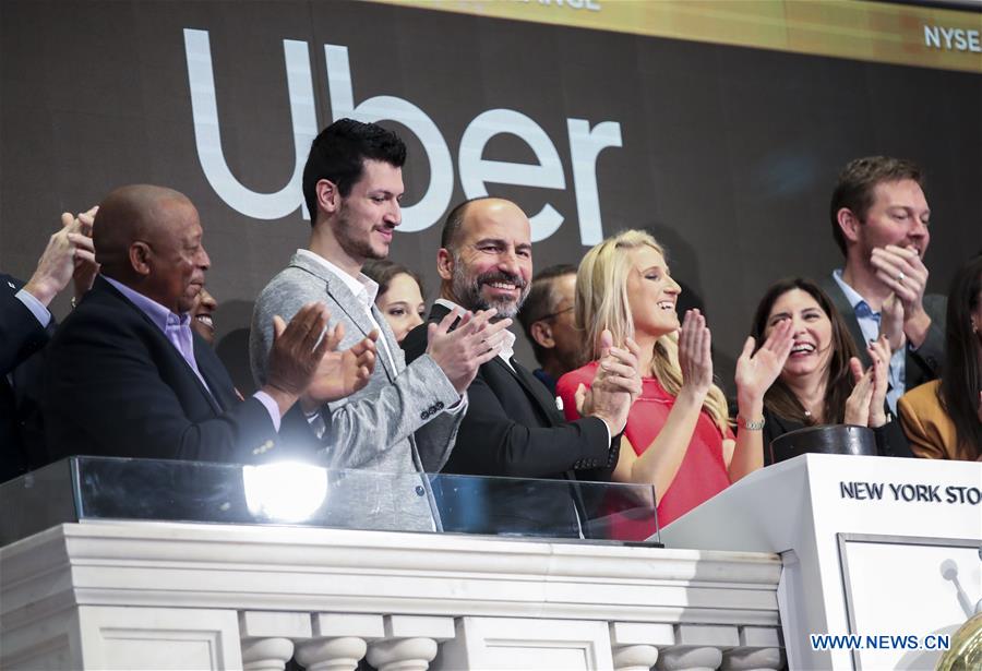 U.S.-NEW YORK-NYSE-UBER-IPO