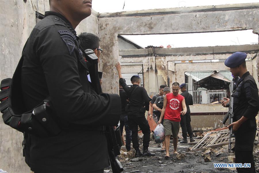 INDONESIA-RIAU-PRISON-FIRE-AFTERMATH