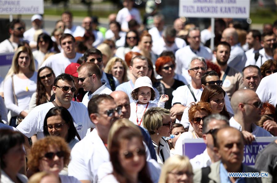 BOSNIA AND HERZEGOVINA-SARAJEVO-DOCTORS PROTESTS