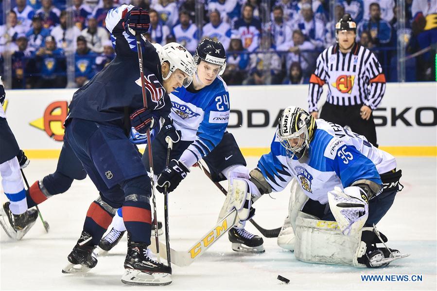 (SP)SLOVAKIA-KOSICE-ICE HOCKEY-IIHF-WORLD CHAMPIONSHIP-GROUP A-USA VS FIN