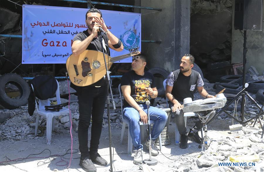 MIDEAST-GAZA-MUSIC-ANTI-ISRAEL MESSAGE